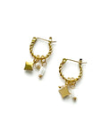 Bailee Luxe 18k Gold Plated Charm Hoops