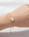 Aetheria Luxe 18k Gold Plated Crescent Moon Bracelet