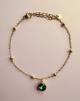 Arya Luxe 18k Gold Plated Jewelled Anklet