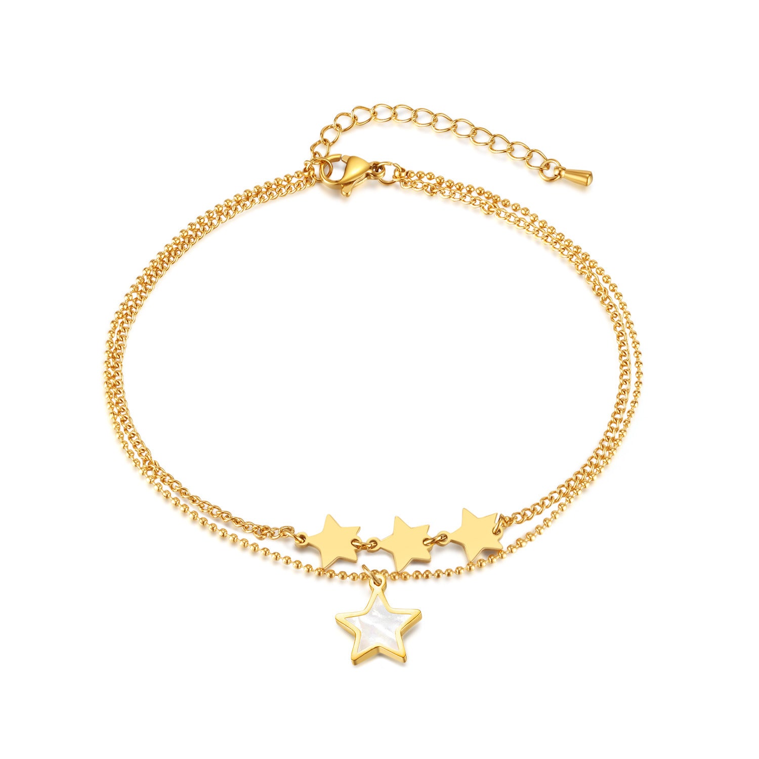 Lara Luxe 18k Gold Plated Star Anklet