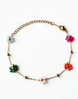 Lucy Multicoloured Beaded Flower Bracelet