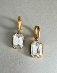 Rani Luxe 18k Gold Plated Clear Jewel Earrings