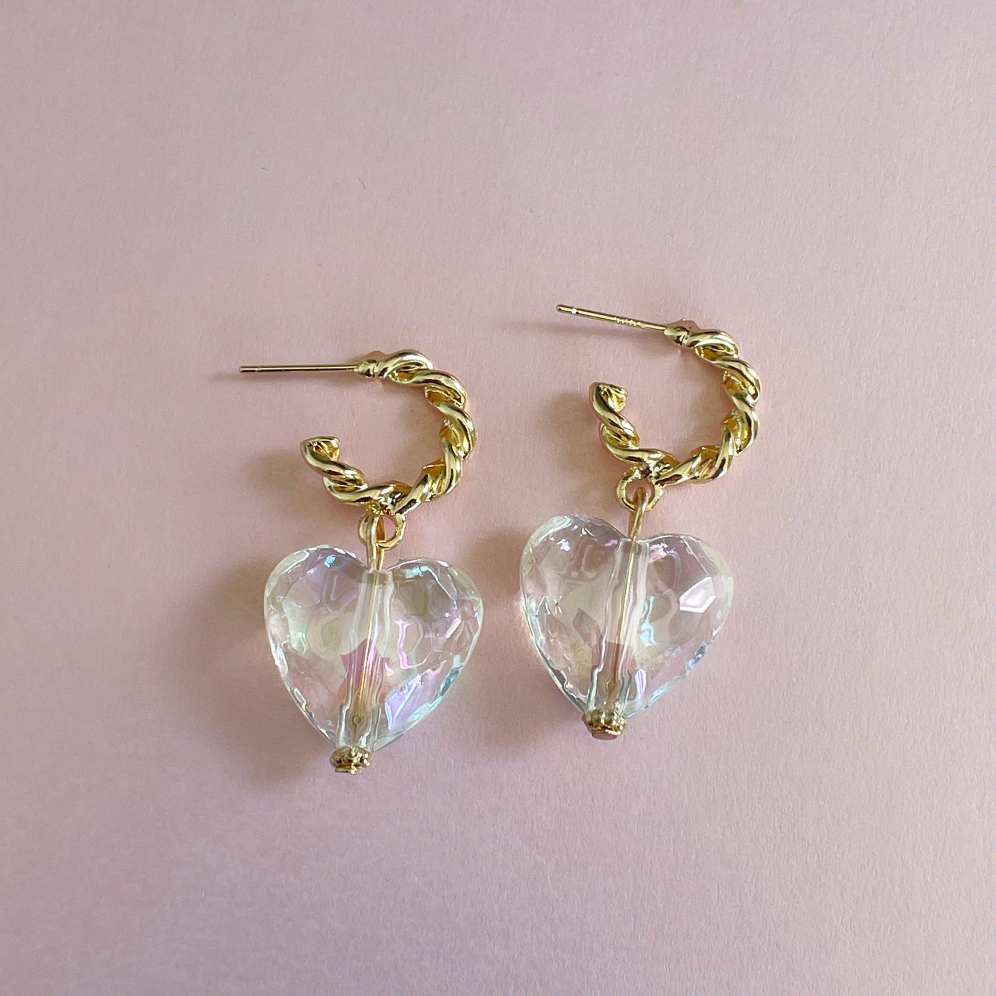 Taja Faceted Heart Earrings