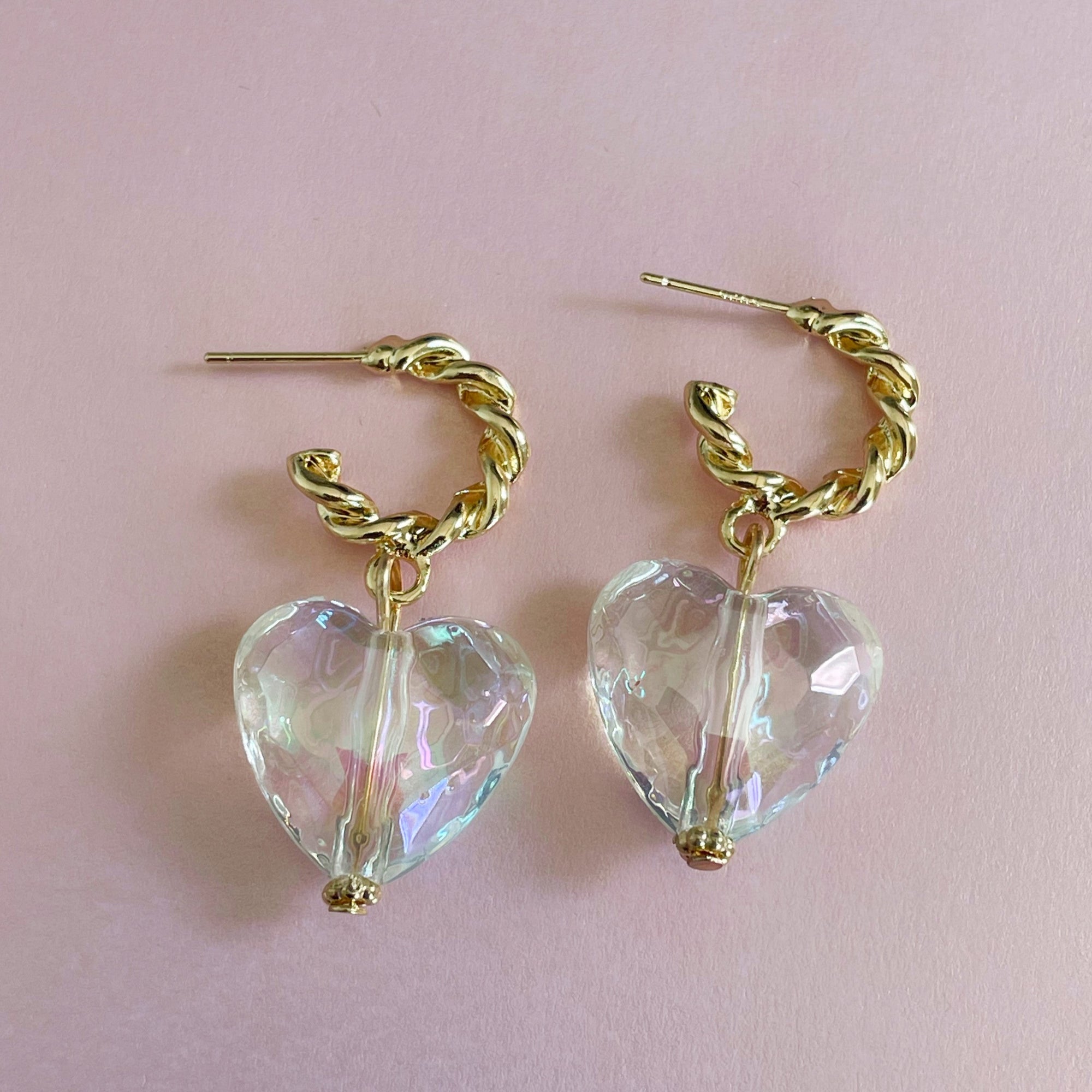 Taja Faceted Heart Earrings