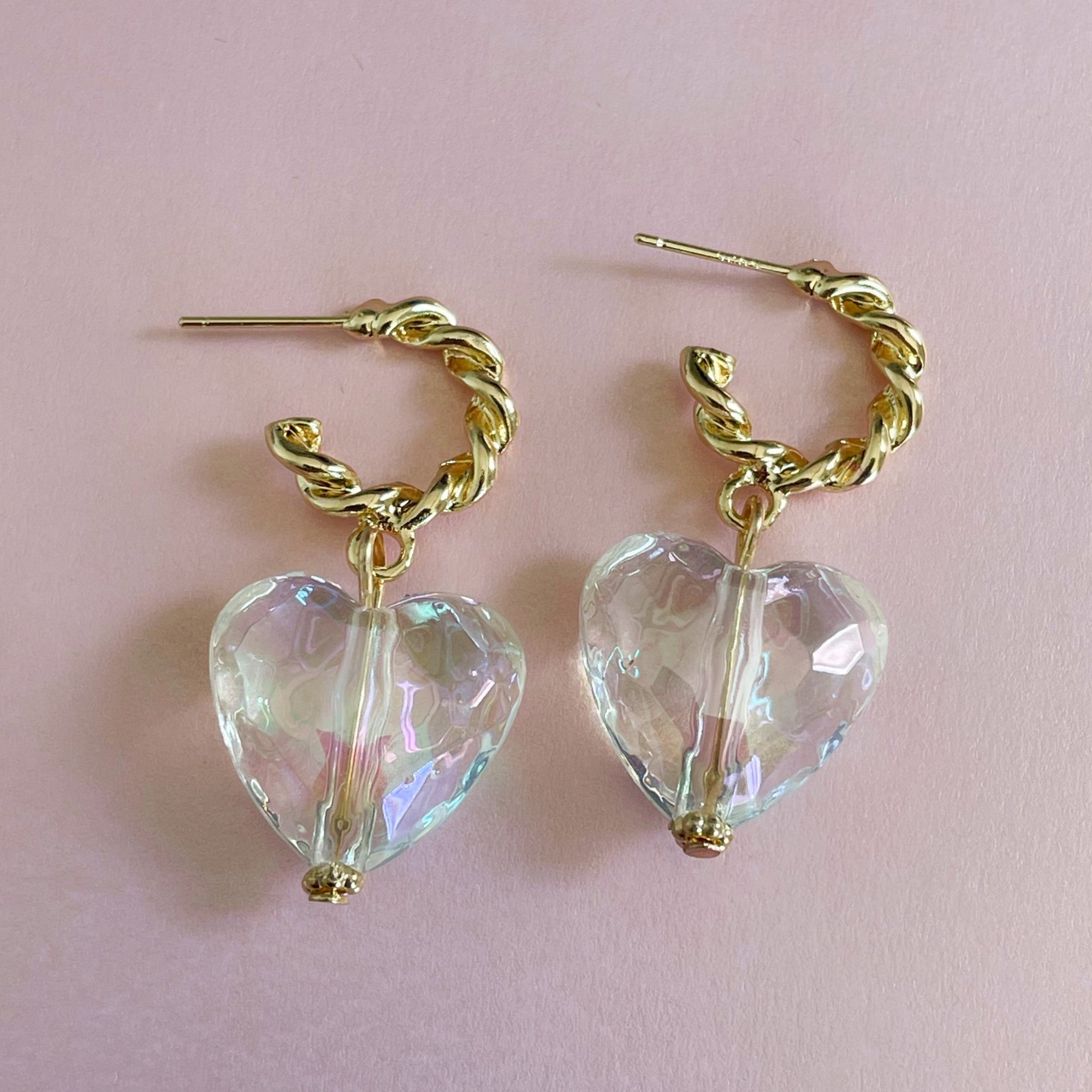 Taja Faceted Heart Earrings