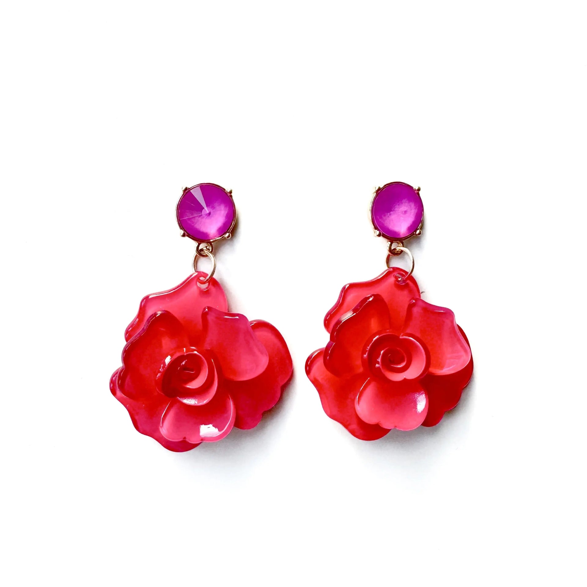 Juniper Statement Rose Earrings