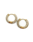 Amaryllis Luxe 18k Gold Plated Jewelled Hoops