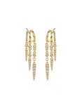 Aris 18k Gold Plated Triple Crystal Drop Earrings