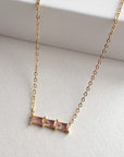 Gia Luxe 18k Gold Plated Blush Necklace