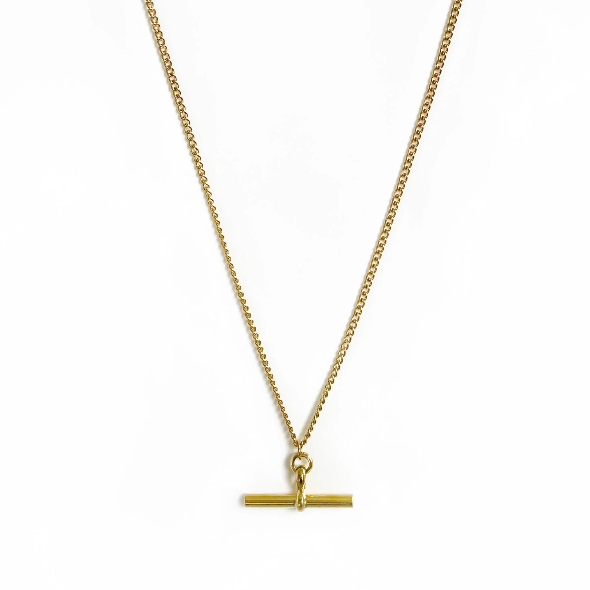 Brooklyn 18k Plated T Bar Necklace