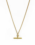 Brooklyn Luxe 18k Gold Plated T Bar Necklace