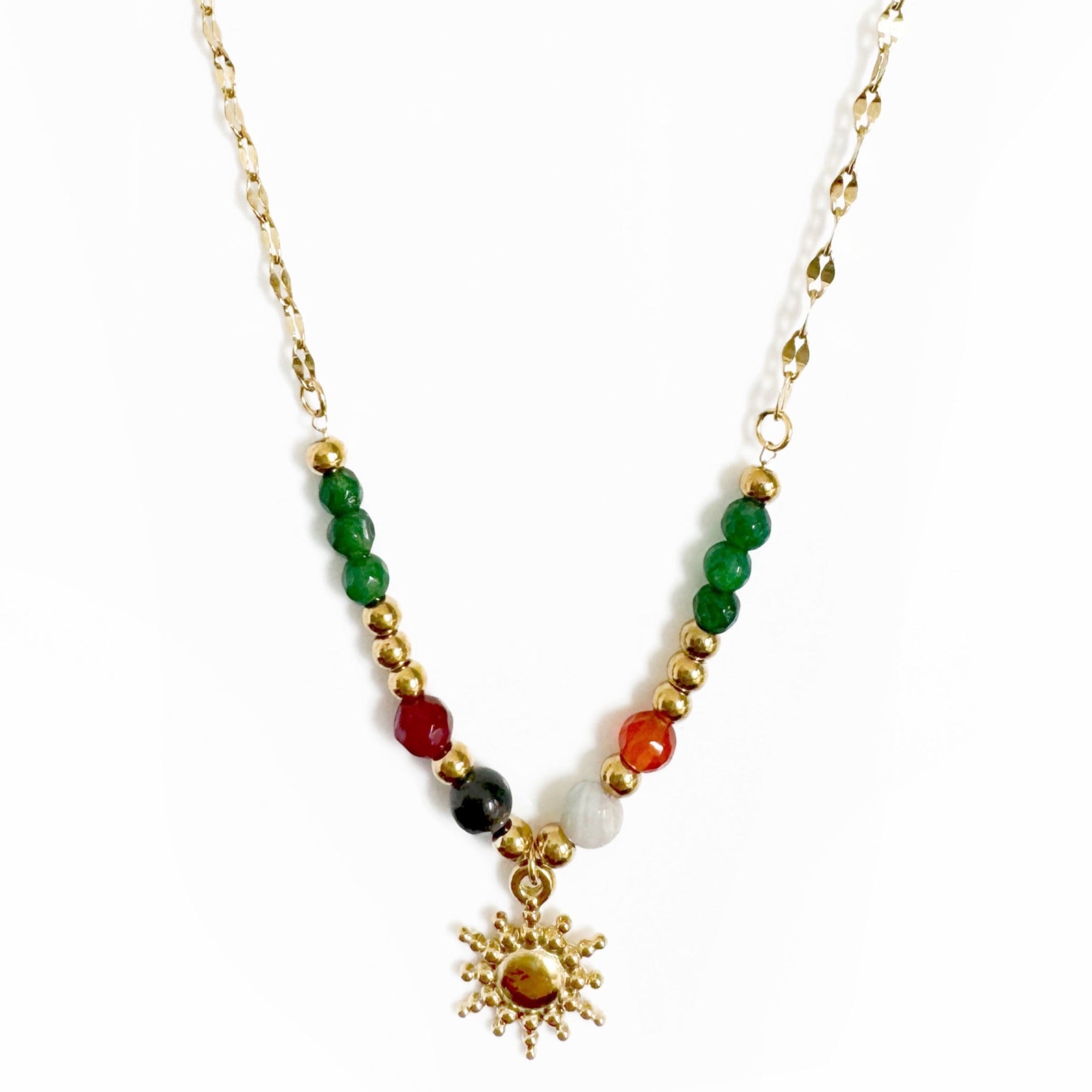 Pippa Luxe 18k Gold Plated Beaded Boho Necklace