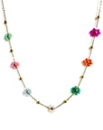 Lucy Multicoloured Beaded Flower Necklace