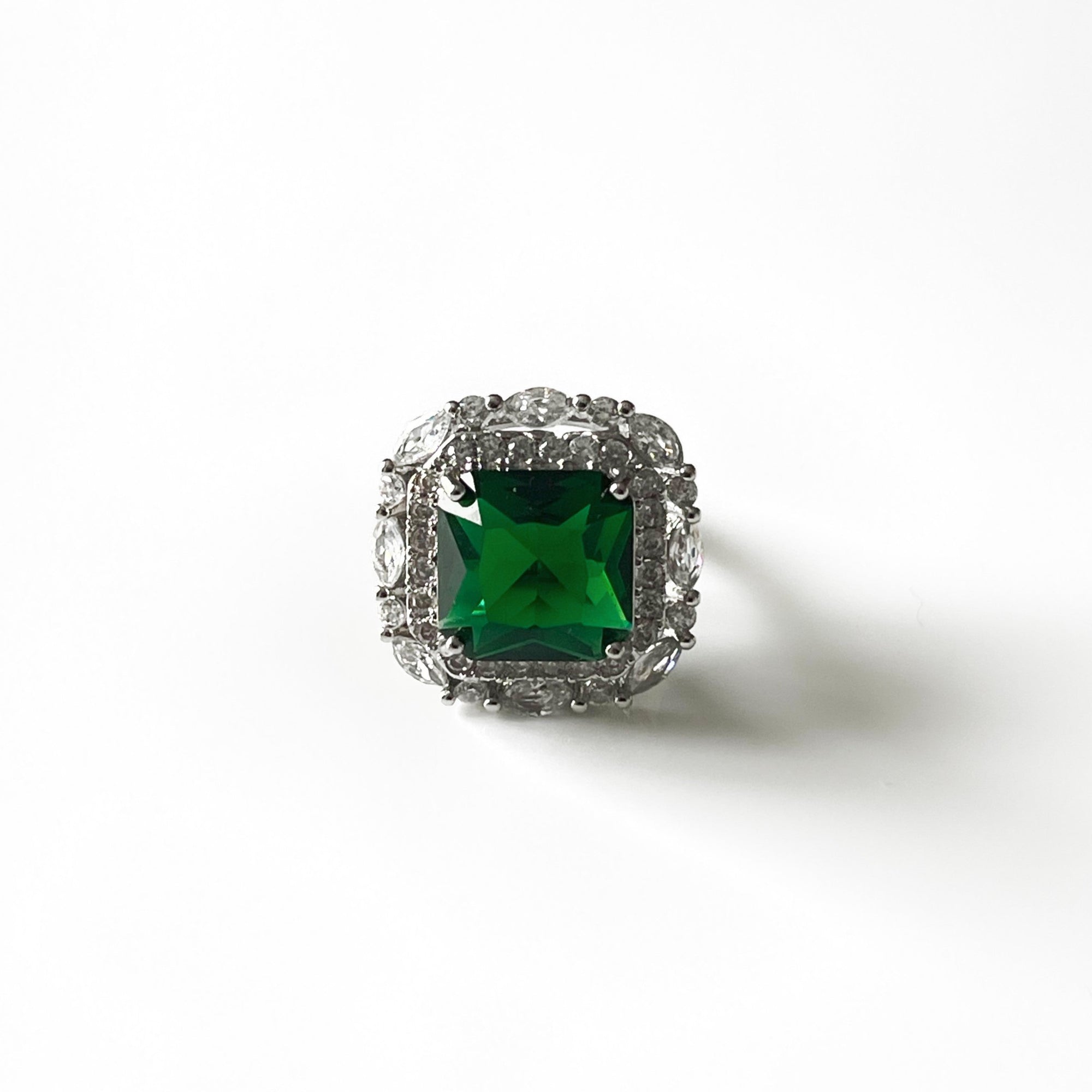 Elara Emerald Green Cocktail Ring