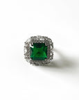 Elara Emerald Green Cocktail Ring