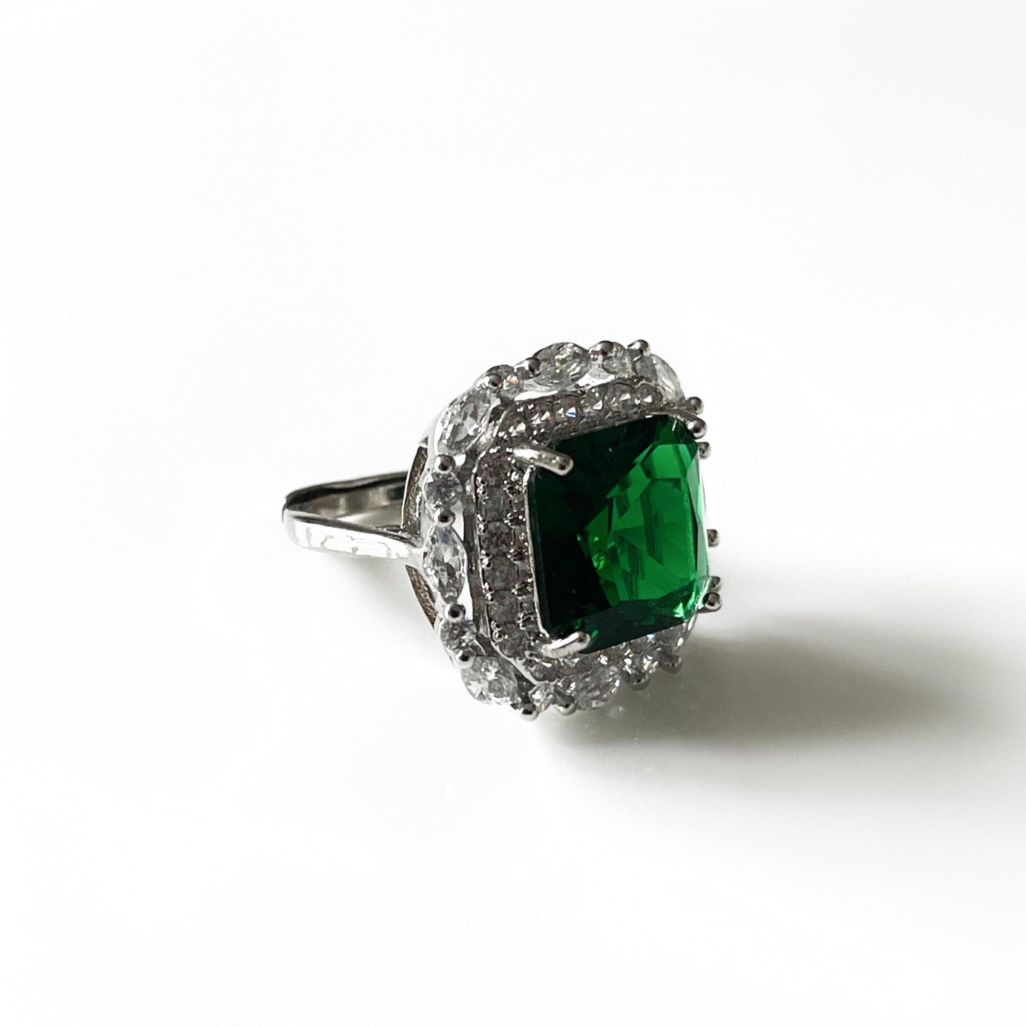 Elara Emerald Green Cocktail Ring