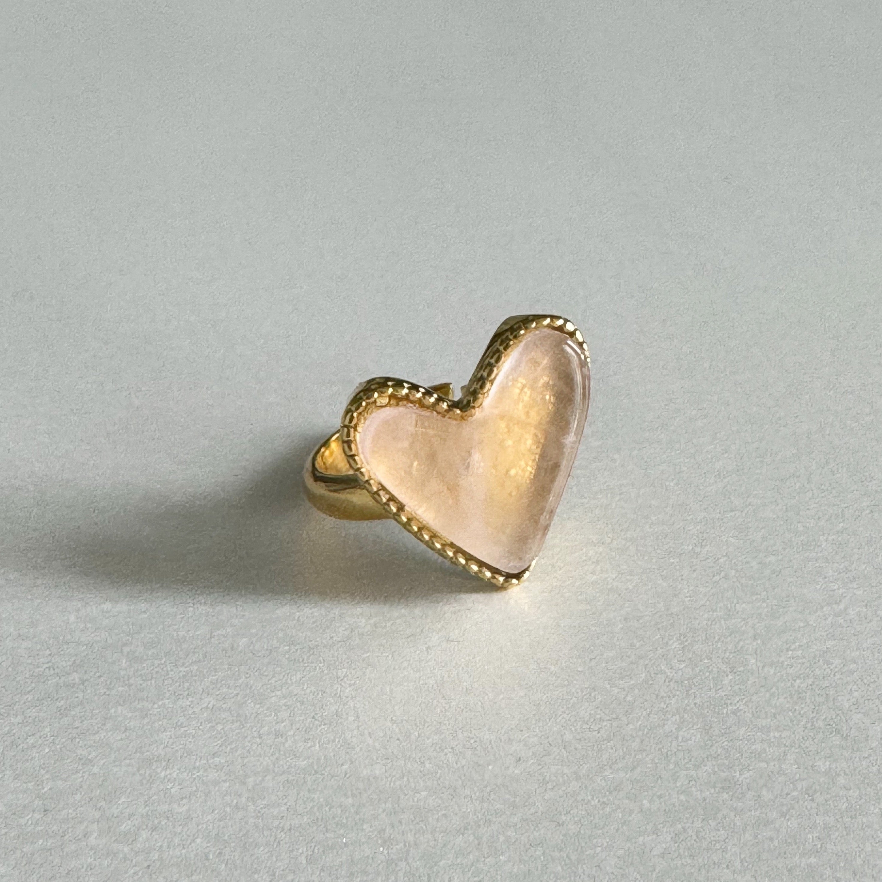 Hellie Luxe 18k Gold Plated Heart Ring