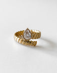 Kali Luxe 18k Gold Plated Clear Wrap Ring