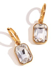 Rani Luxe 18k Gold Plated Clear Jewel Earrings