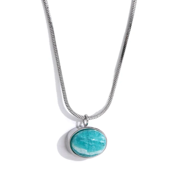 Mahika Turquoise Stone Pendant Necklace