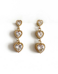 Ariana Luxe 18k Gold Plated Delicate Heart Earrings