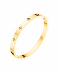 Avana Luxe 18k Gold Plated Clover Bangle