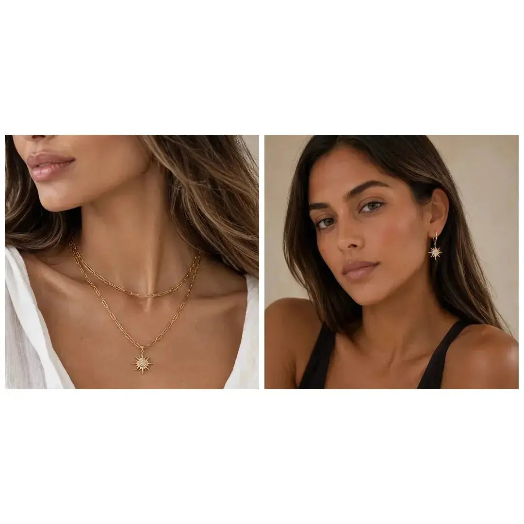 The Kiki Boho Seafoam Necklace & Bracelet Set Fast Bundle