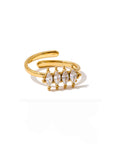 Aria Luxe 18k Gold Plated Marquise Ring
