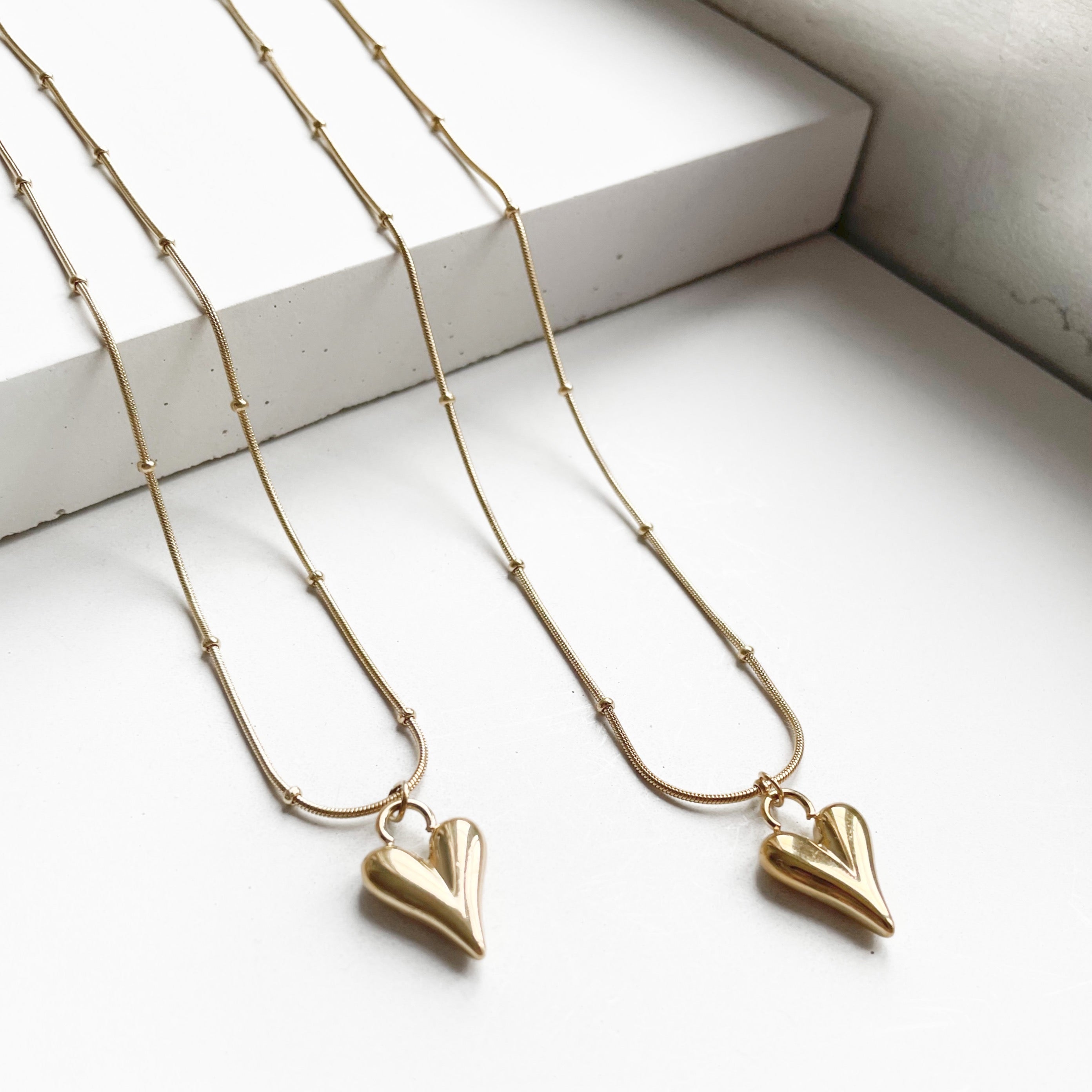 Marlie Gold Stylised Heart Chain