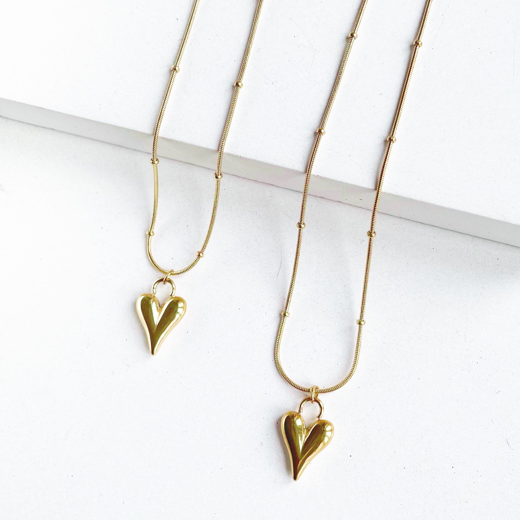 Marlie Gold Stylised Heart Chain