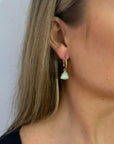 Holly Aqua Gem Hoop Earrings