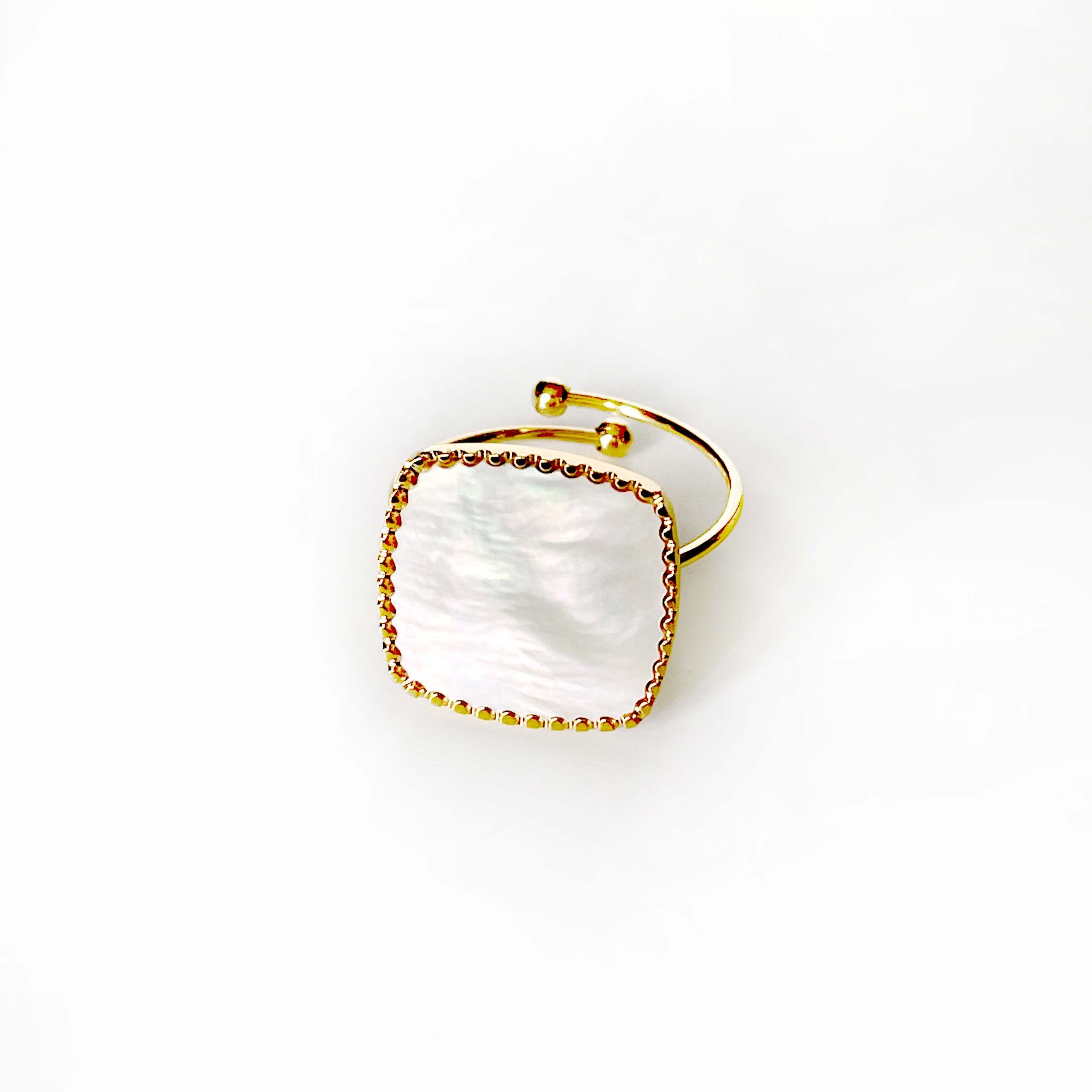 Paris Luxe 18k Gold Plated Shell Ring