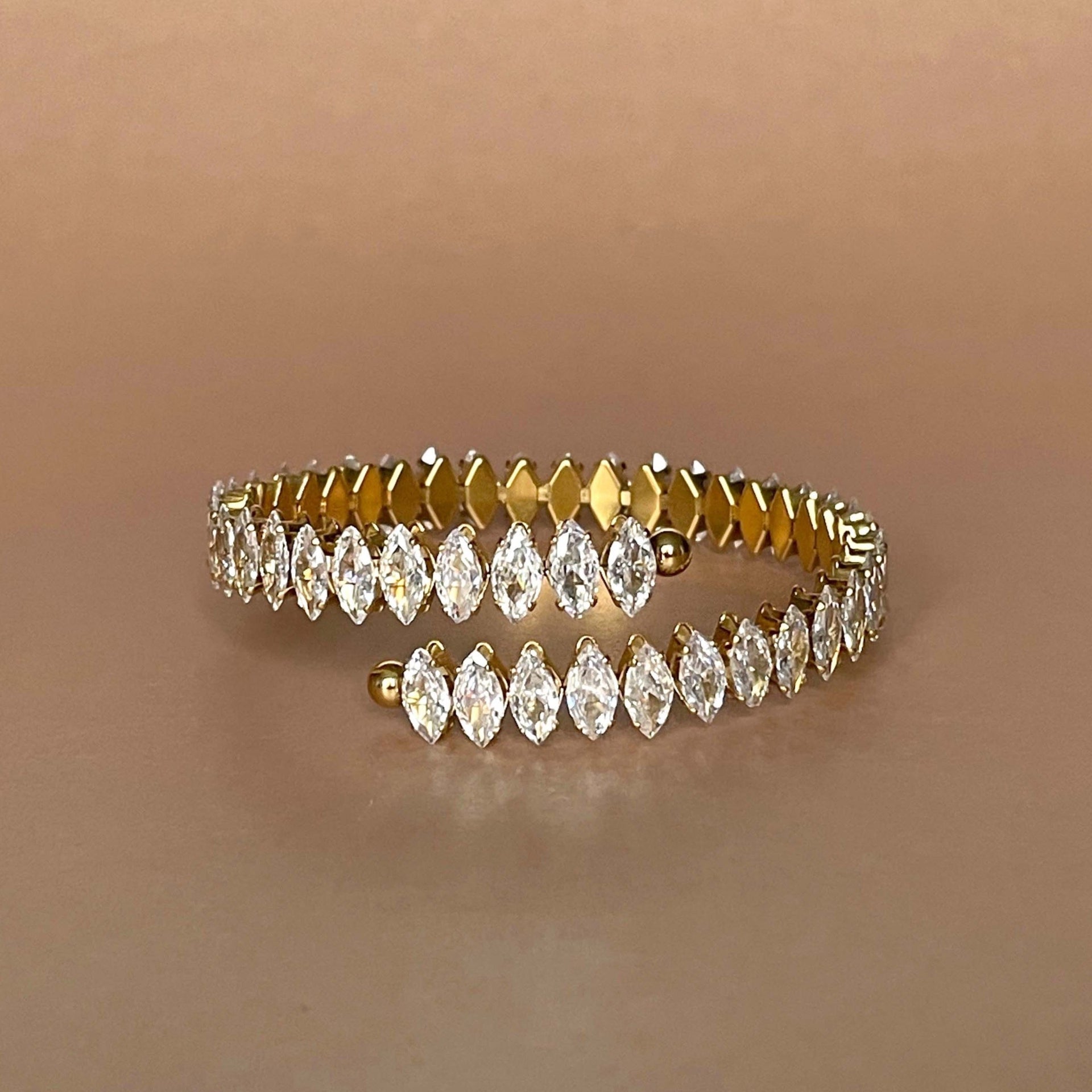 Kusum 18k Plated Jewelled Bracelet