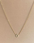 Elodie Luxe 18k Gold Plated Sunburst Necklace