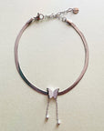 Zaari Luxe Silver Butterfly Anklet