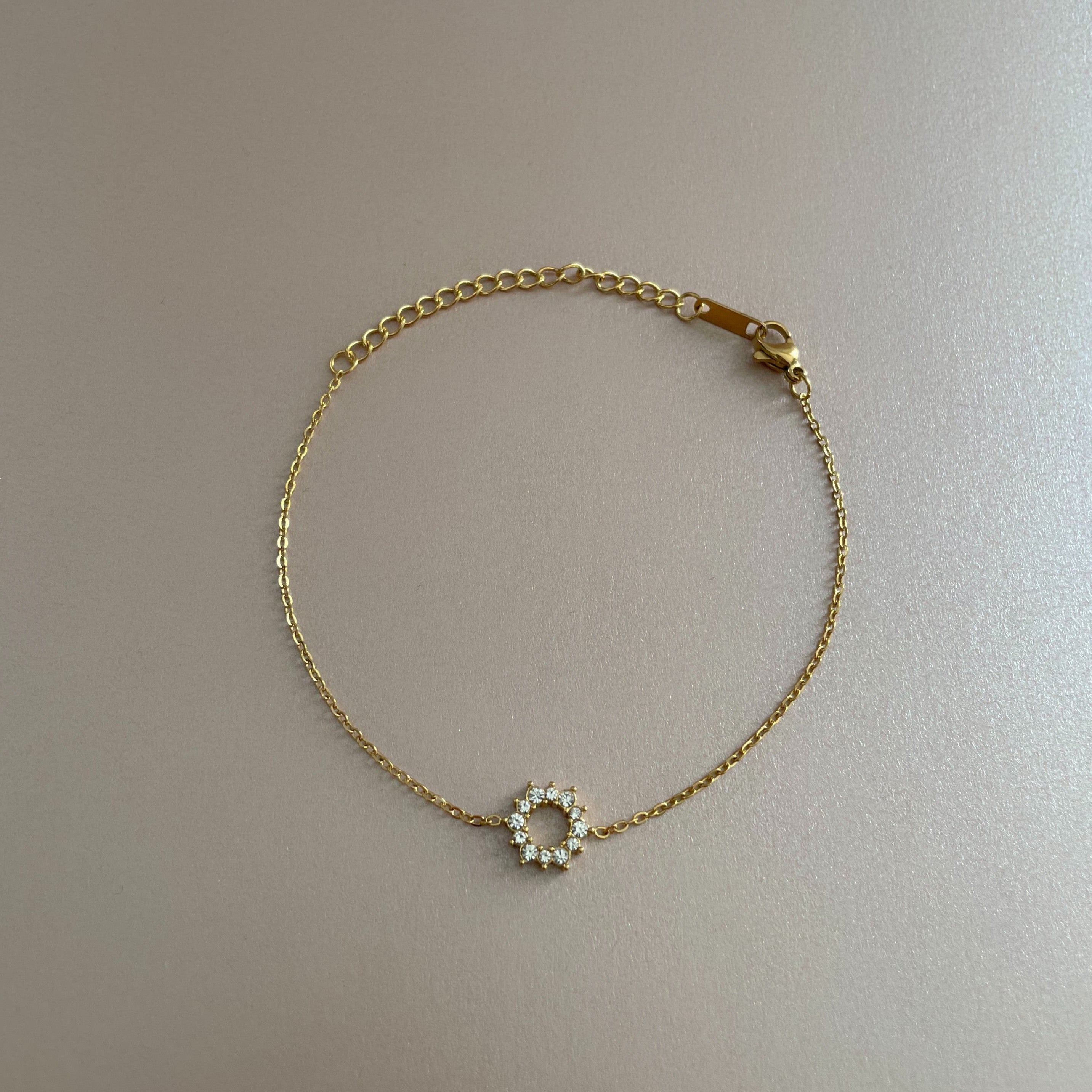 Elodie Luxe 18k Gold Plated Sunburst Bracelet