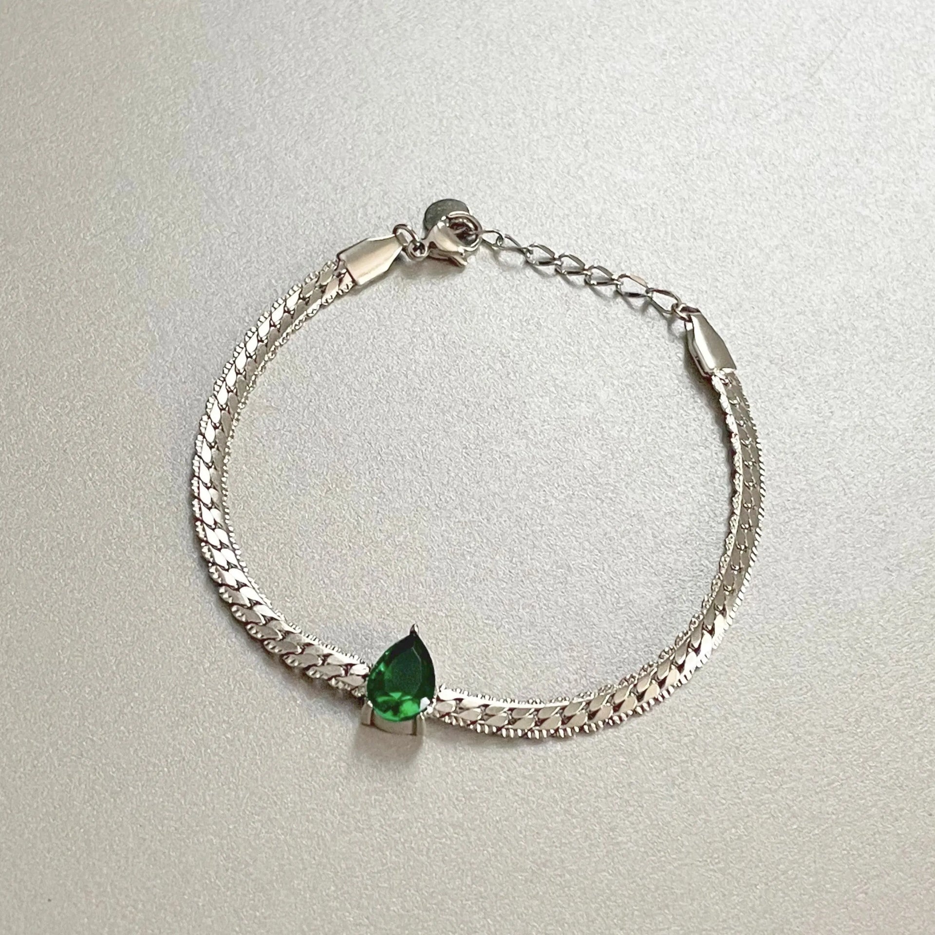 Serena Emerald Teardrop Jewel Bracelet