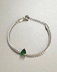 Serena Luxe Emerald Teardrop Jewel Bracelet