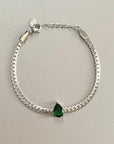 Serena Luxe Emerald Teardrop Jewel Bracelet