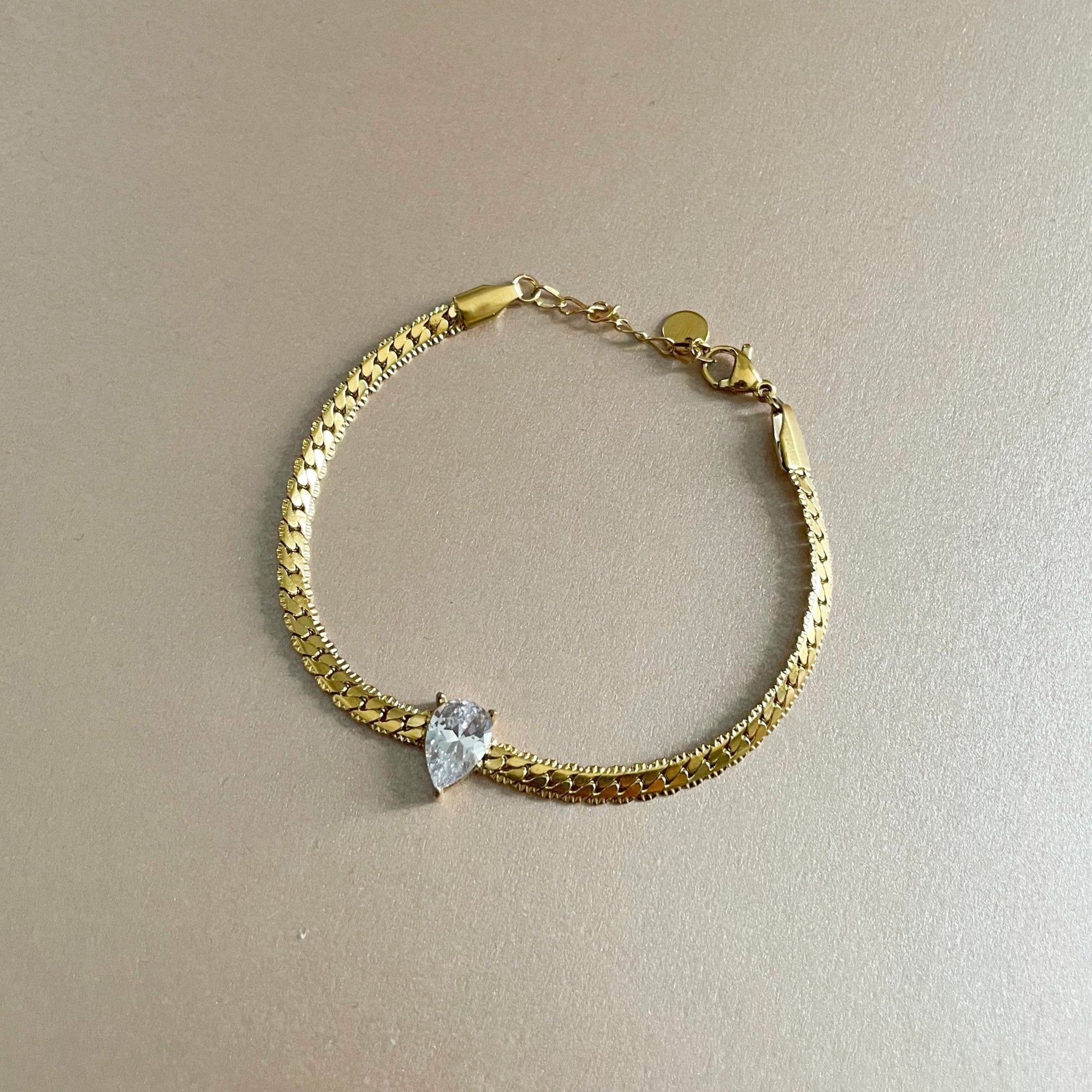 Elithia 18k Plated Teardrop Jewel Bracelet