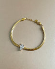 Elithia Luxe 18k Gold Plated Teardrop Jewel Bracelet