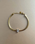 Elithia Luxe 18k Gold Plated Teardrop Jewel Bracelet