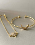 Laila Luxe 18k Gold Plated Celestial Bracelet Set
