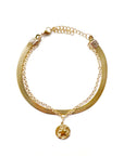 Livia Double Chain Star Charm Bracelet
