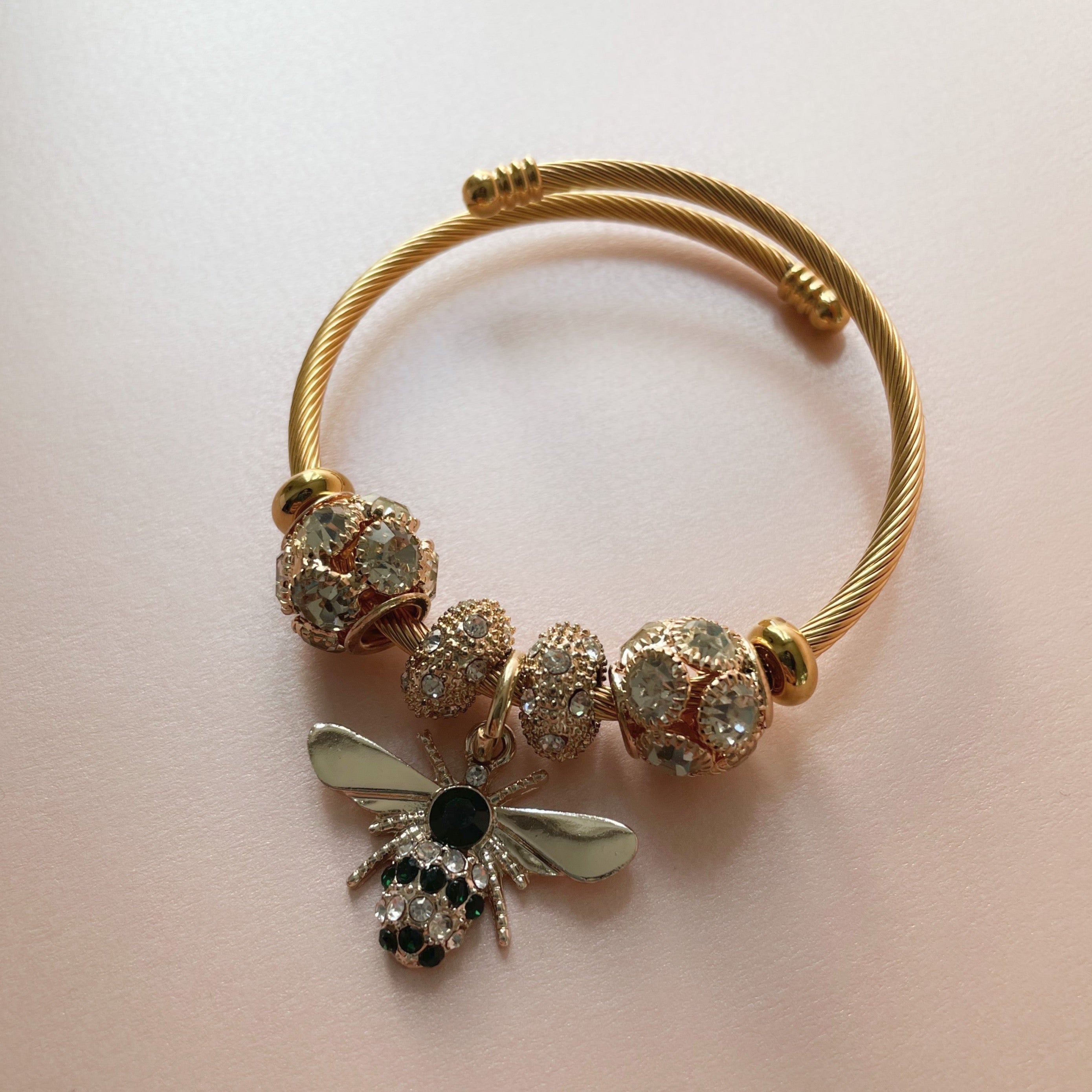 Melina Gold Jewelled Bee Bracelet