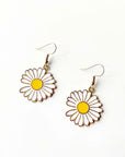 Daisy Enamel Charm Earrings