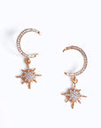 Reeva Gold Moon And Star Earrings