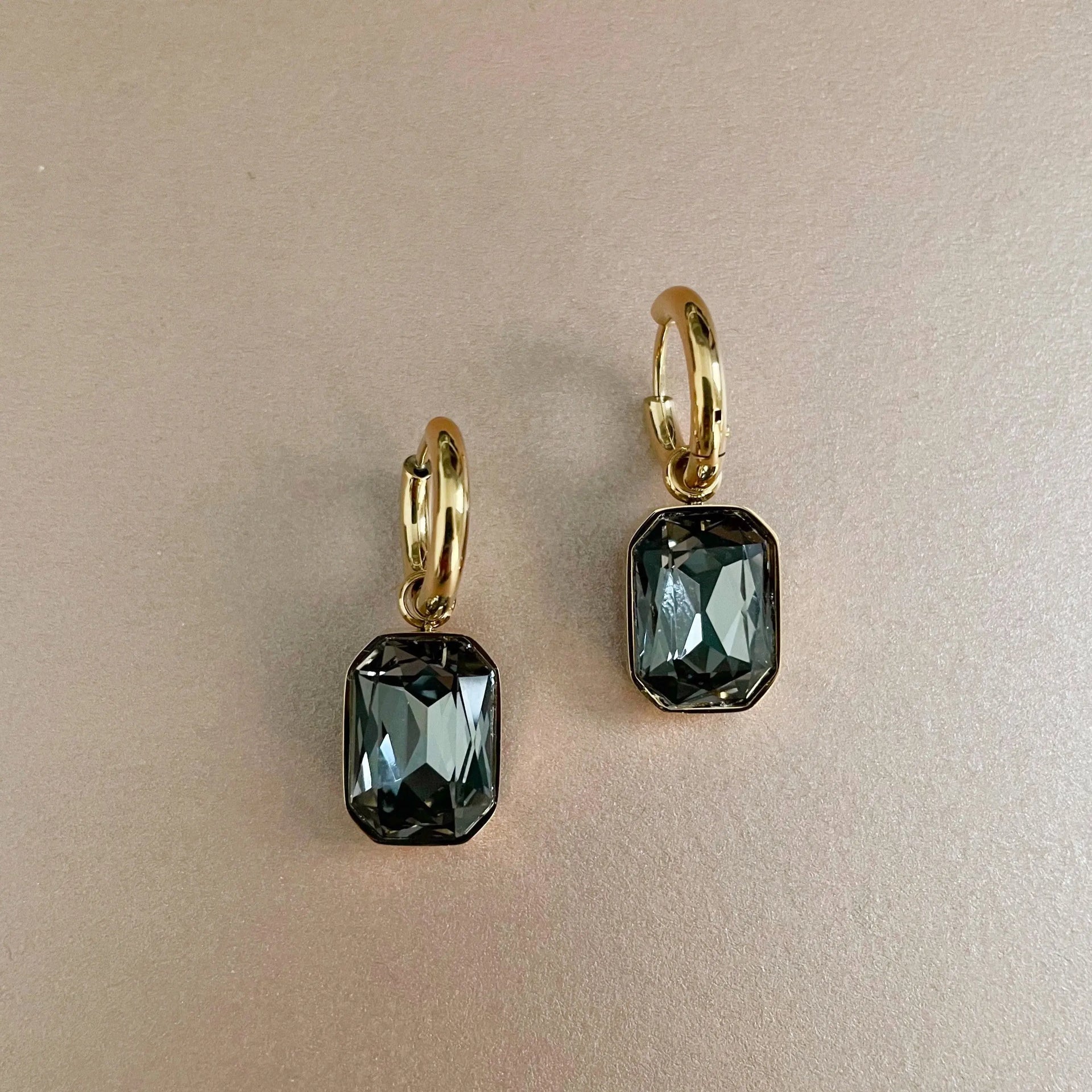 Rani 18k Plated Smoke Jewel Earrings