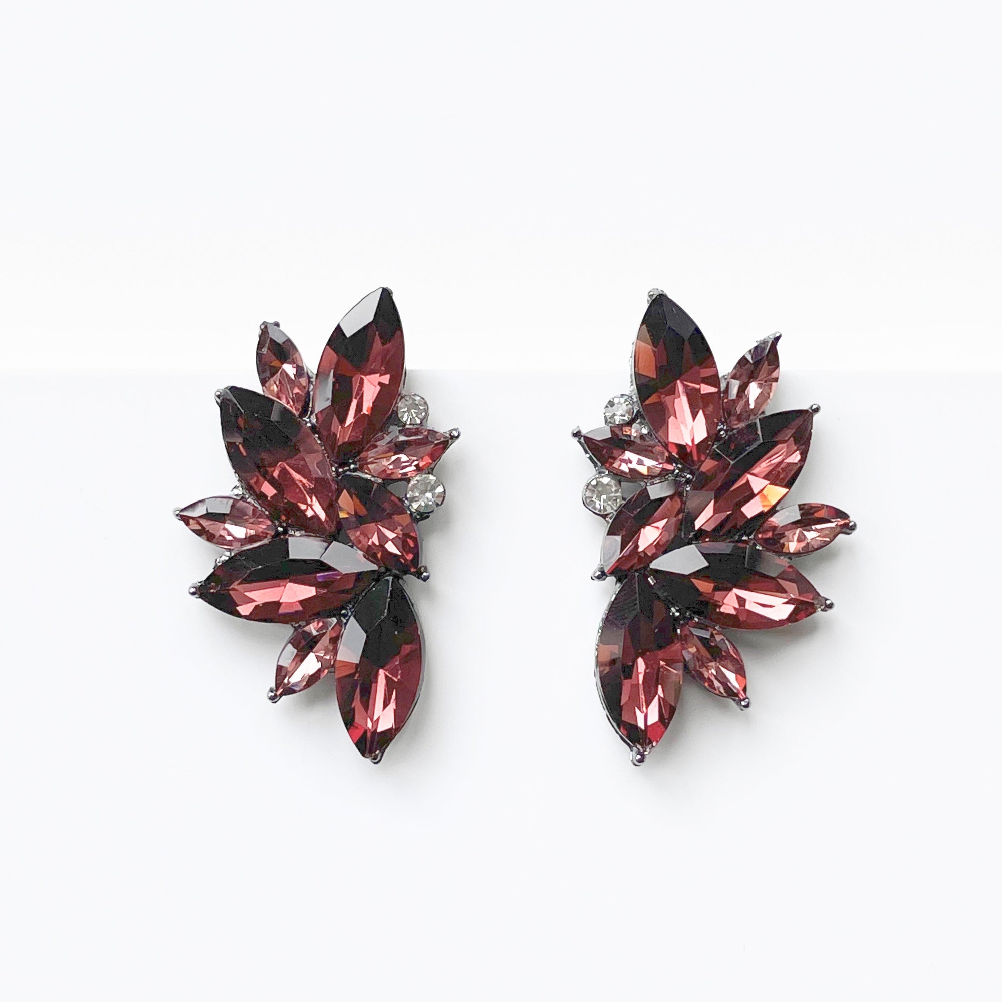 Amalia Rhinestone Flare Earrings