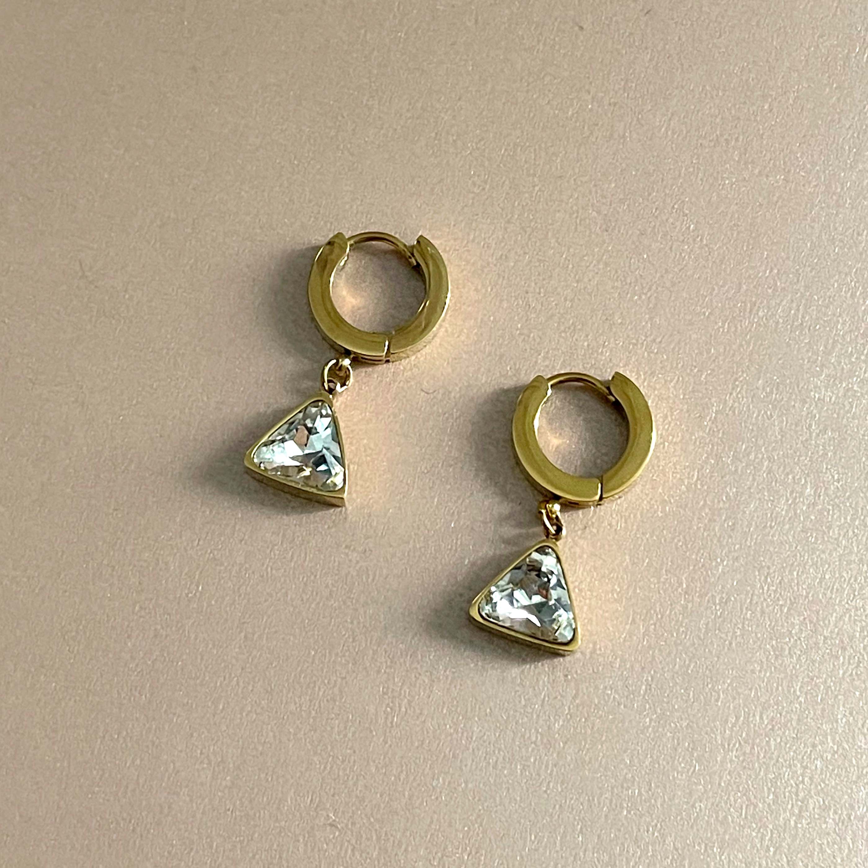 Molly Luxe 18k Gold Plated Gem Earrings